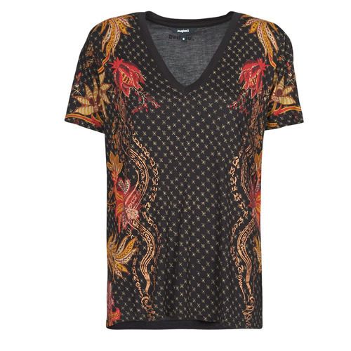 Clothing Women short-sleeved t-shirts Desigual PRAGA Black