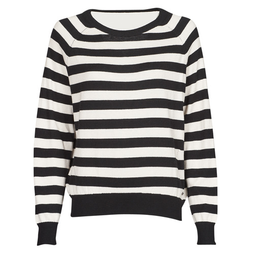 Clothing Women jumpers Guess IRENE RN LS SWTR Black / White