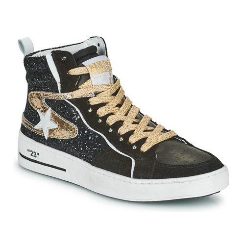 Shoes Women High top trainers Semerdjian MARAL Black / Gold