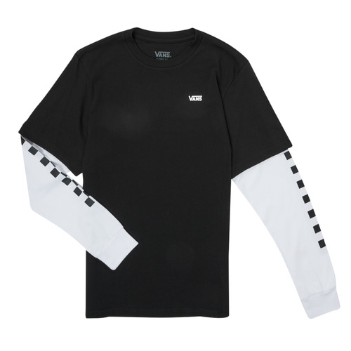 Clothing Children Long sleeved shirts Vans LONG CHECK TWOFER Black