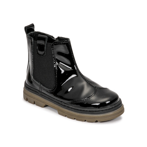 Shoes Girl Mid boots Citrouille et Compagnie PATATA Black / Varnish