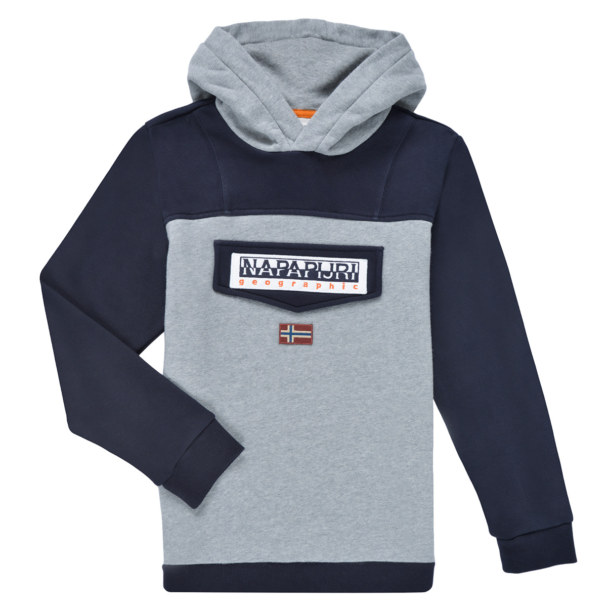 Clothing Boy sweaters Napapijri BURGEE Grey / Black