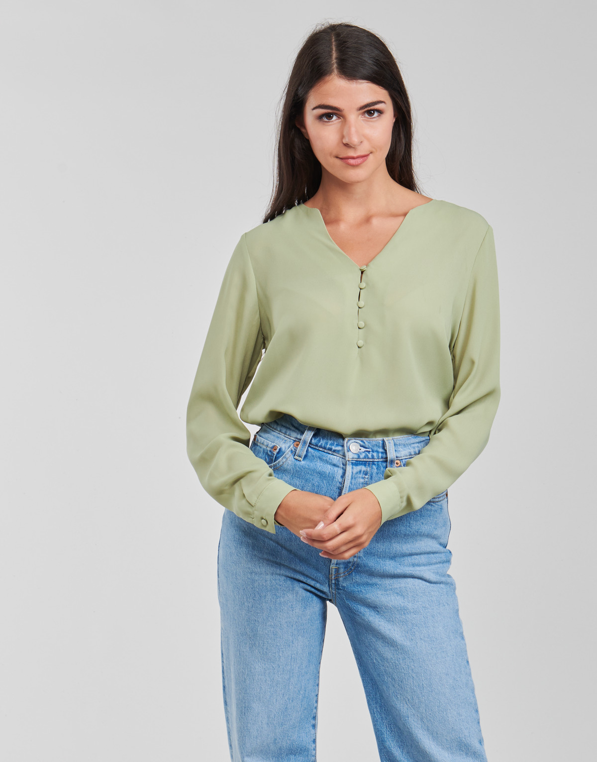 Clothing Women Blouses Betty London PISSINE Olive