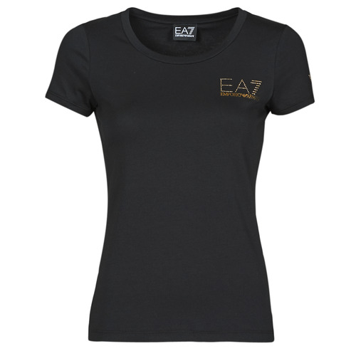 Clothing Women short-sleeved t-shirts Emporio Armani EA7 TROLOPA Black