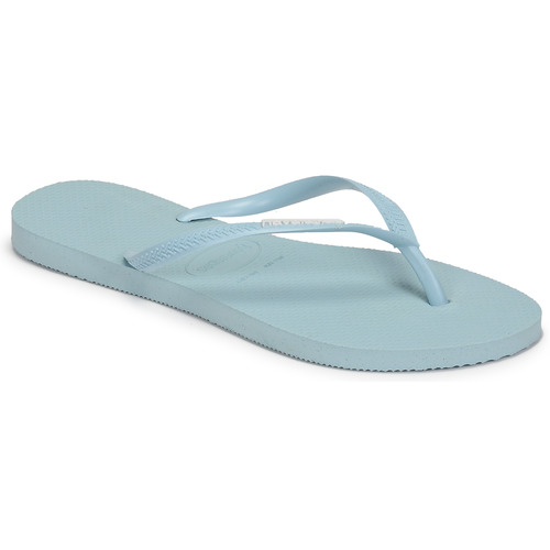 Shoes Women Flip flops Havaianas SLIM LOGO Blue