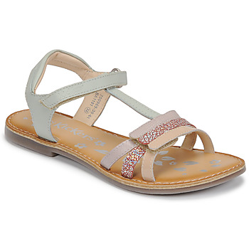 Shoes Girl Sandals Kickers DIAMANTO Pink / Yellow