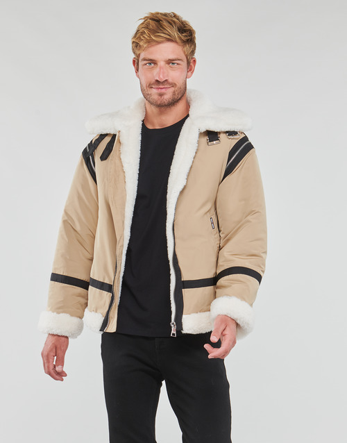 Karl Lagerfeld KLXCD UNISEX FAUX FUR BIKER Beige