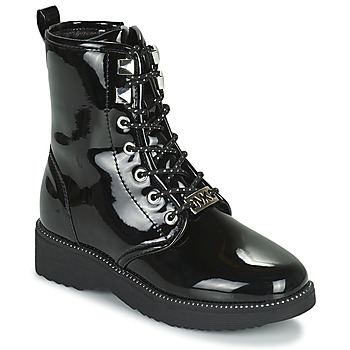 Shoes Girl Mid boots MICHAEL Michael Kors HASKELL Black / Varnish