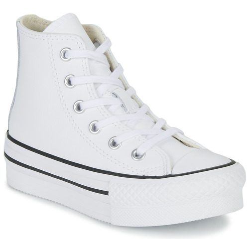 Shoes Children High top trainers Converse Chuck Taylor All Star Eva Lift Leather Foundation Hi White