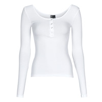 Clothing Women Long sleeved shirts Pieces PCKITTE LS TOP White