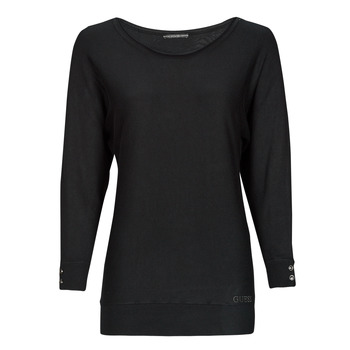 Clothing Women jumpers Guess ADELE BAT SLEEVE Black