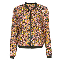 Clothing Women Jackets / Blazers Only ONLMYKA FR L/S LUREX BOMBER Black / Yellow / Pink