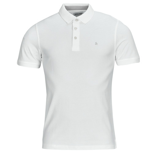 Clothing Men short-sleeved polo shirts Jack & Jones JJEPAULOS POLO SS White