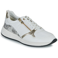 Shoes Women Low top trainers Geox D BULMYA White / Gold