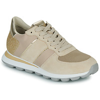 Shoes Women Low top trainers Geox D SPHERICA VSERIES Beige / Gold