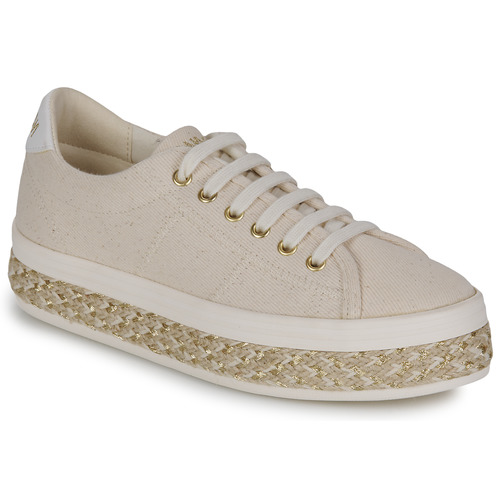 Shoes Women Low top trainers No Name MALIBU SNEAKER White / Gold