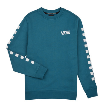 Clothing Boy sweaters Vans EXPOSITION CHECK CREW BOYS Blue