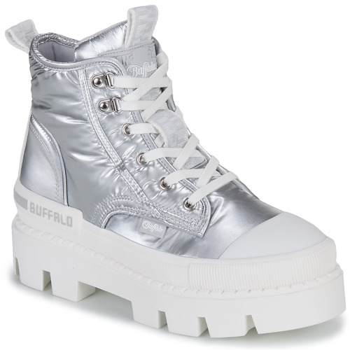 Shoes Women High top trainers Buffalo RAVEN HI Silver