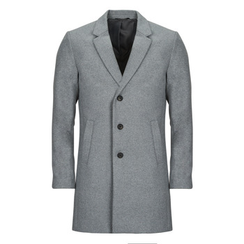 Clothing Men coats Jack & Jones JJEMORRISON WOOL COAT SN Grey