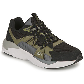 Shoes Men Low top trainers Kappa HOLBORN Black / Kaki