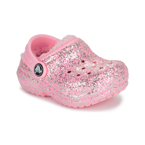 Shoes Girl Clogs Crocs Classic Lined Glitter Clog T Pink