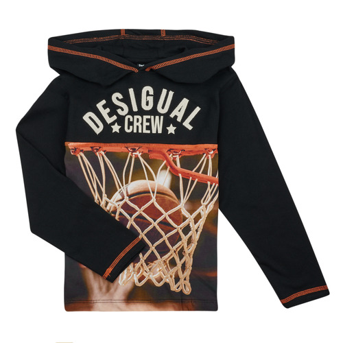 Clothing Boy Long sleeved shirts Desigual TS JORDAN Black