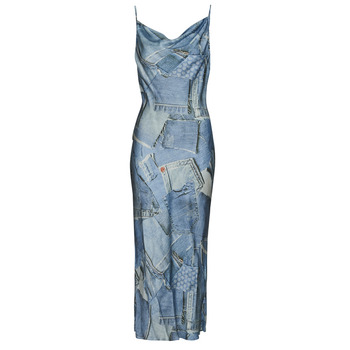 Clothing Women Long Dresses Desigual MISISIPI Blue