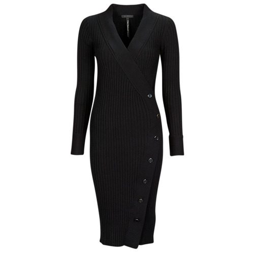 Clothing Women Long Dresses Guess LS CECILE BODYCON DRESS Black