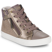 Shoes Girl High top trainers Geox J GISLI GIRL B Gold