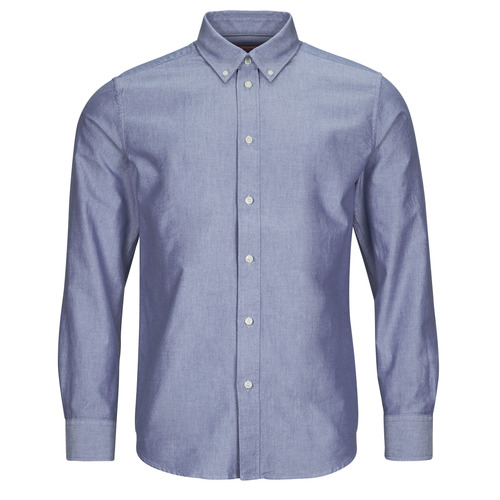 Clothing Men long-sleeved shirts Esprit oxford shirt Blue