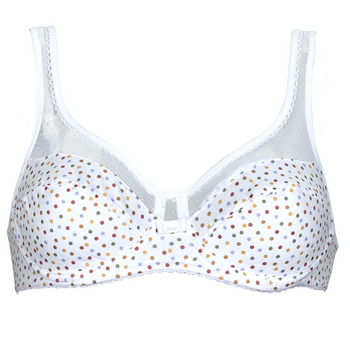 Underwear Women Underwire bras DIM GENEROUS COTON BIO White