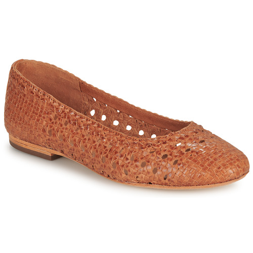 Shoes Women Ballerinas JB Martin TREFLE Tresse / Camel