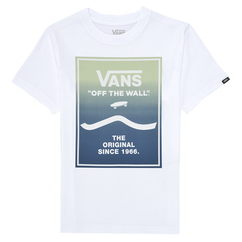 Clothing Children short-sleeved t-shirts Vans PRINT BOX 2.0 White