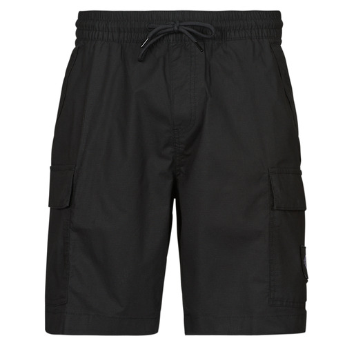 Clothing Men Shorts / Bermudas Calvin Klein Jeans WASHED CARGO SHORT Black