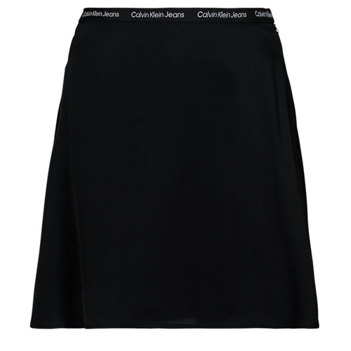 Clothing Women Skirts Calvin Klein Jeans LOGO ELASTIC SKIRT Black