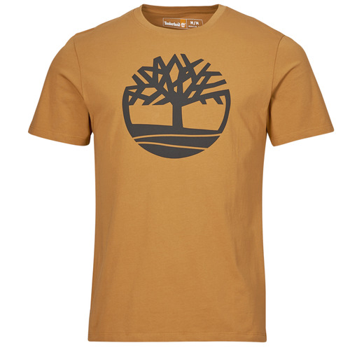 Clothing Men short-sleeved t-shirts Timberland Tree Logo Short Sleeve Tee Yellow