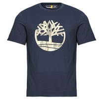 Clothing Men short-sleeved t-shirts Timberland Camo Tree Logo Short Sleeve Tee Marine