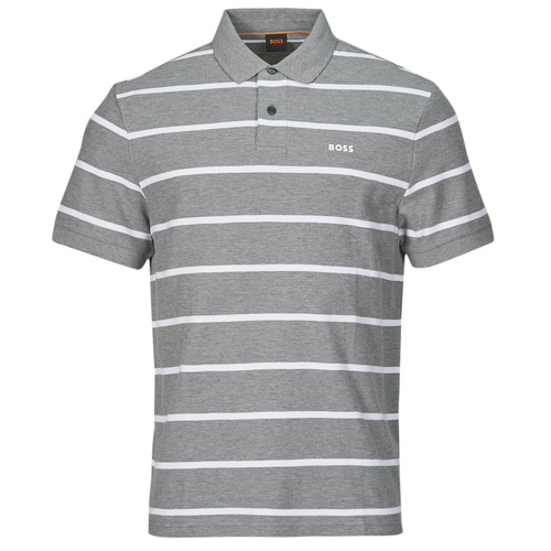 Clothing Men short-sleeved polo shirts BOSS PalesStripe Grey / White