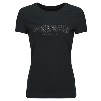 Clothing Women short-sleeved t-shirts Guess SANGALLO TEE Black