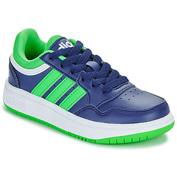 Shoes Boy Low top trainers Adidas Sportswear HOOPS 3.0 K White / Green