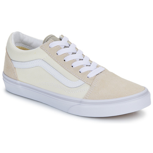 Shoes Children Low top trainers Vans JN Old Skool NATURAL BLOCK MULTI/TRUE WHITE Beige