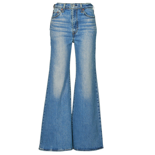 Clothing Women straight jeans Levi's RIBCAGE BELLS Blue