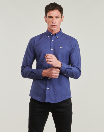 Clothing Men long-sleeved shirts BOSS H-ROAN-BD-E-C1-243 Marine