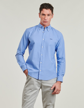 Clothing Men long-sleeved shirts BOSS H-ROAN-BD-E-C1-243 Blue / Sky