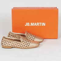 Shoes Women Loafers JB Martin TROPICAL Metal / Nude