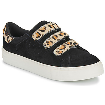 Shoes Women Low top trainers No Name ARCADE STRAPS PERFOS Black / Leopard