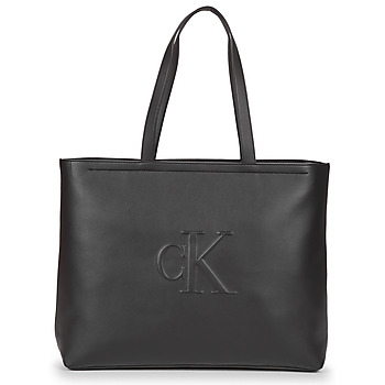 Bags Women Shopper bags Calvin Klein Jeans SCULPTED SLIM TOTE34 DEBOSS Black