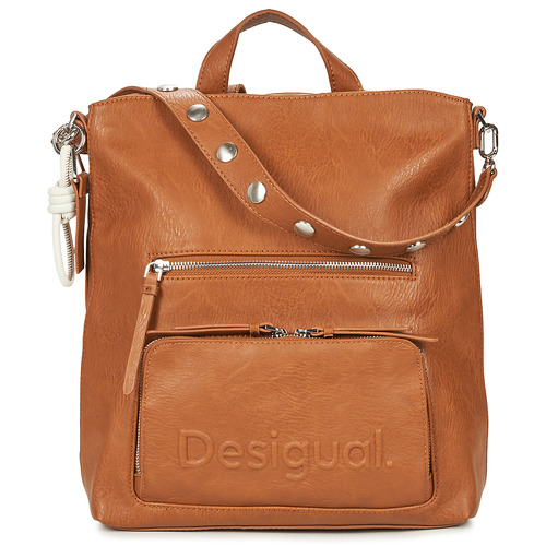 Bags Women Rucksacks Desigual BACK HALF LOGO FW24 PRETORIA CONT Camel