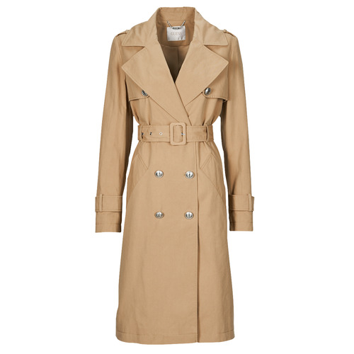 Clothing Women Trench coats Guess LS JADE BELTED TRENCH Beige