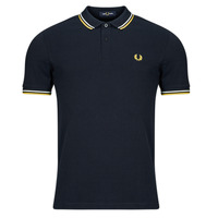 Clothing Men short-sleeved polo shirts Fred Perry TWIN TIPPED Marine